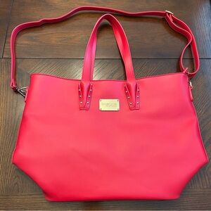 BEBE Large Red Tote Bag